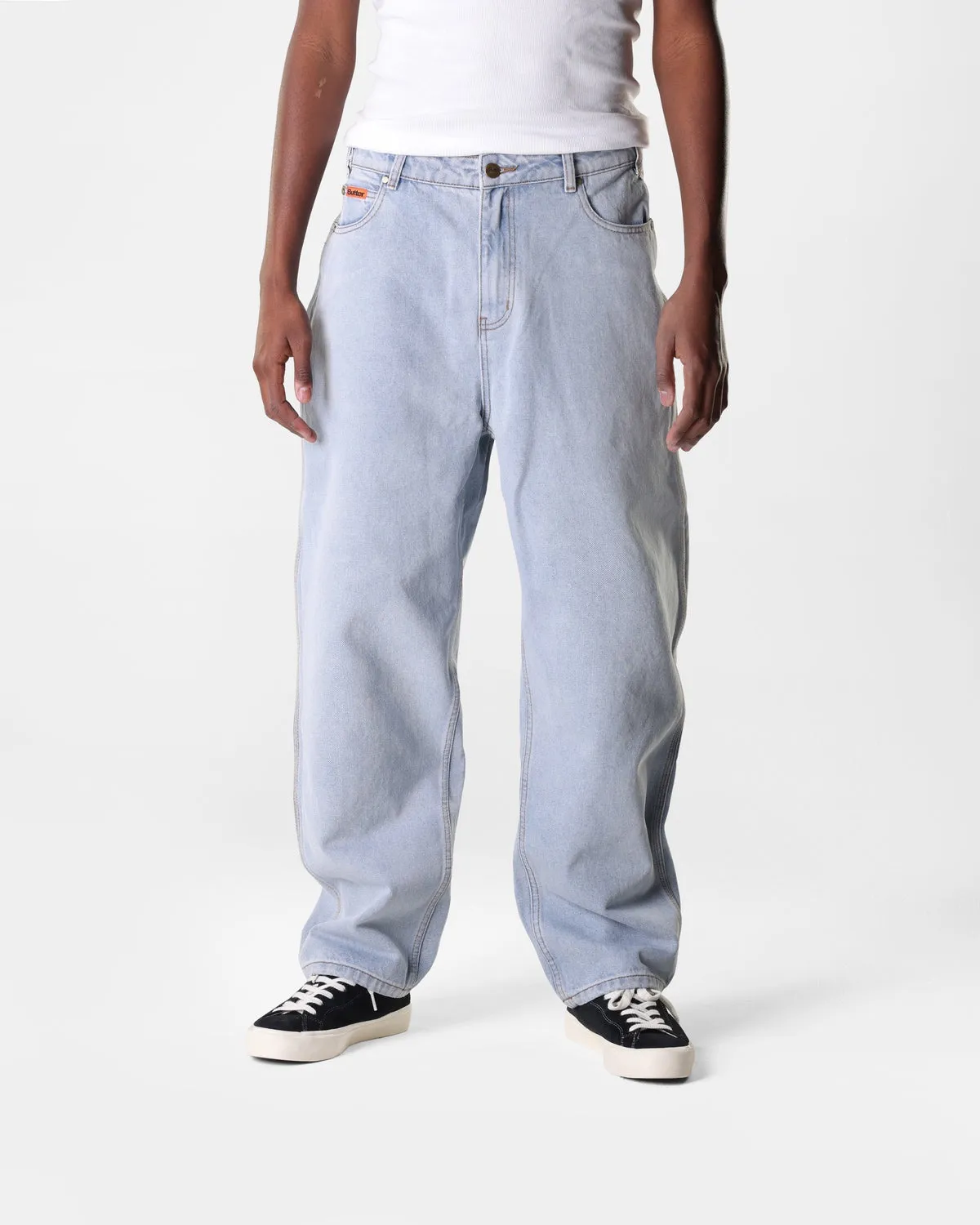 Baggy Denim Jeans, Light Blue  